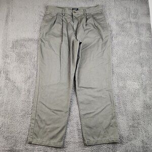 VTG Dockers Khakis Pants Men's 36x30 Double Pleated Relaxed Fit Cotton Slacks